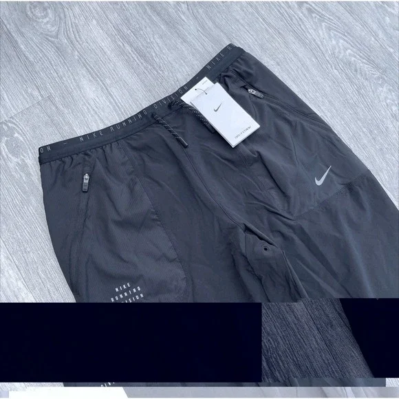 Nike Dri-FIT ADV UV Running Pants Men's Medium Black HJ4144-437 New - Picture 8 of 9